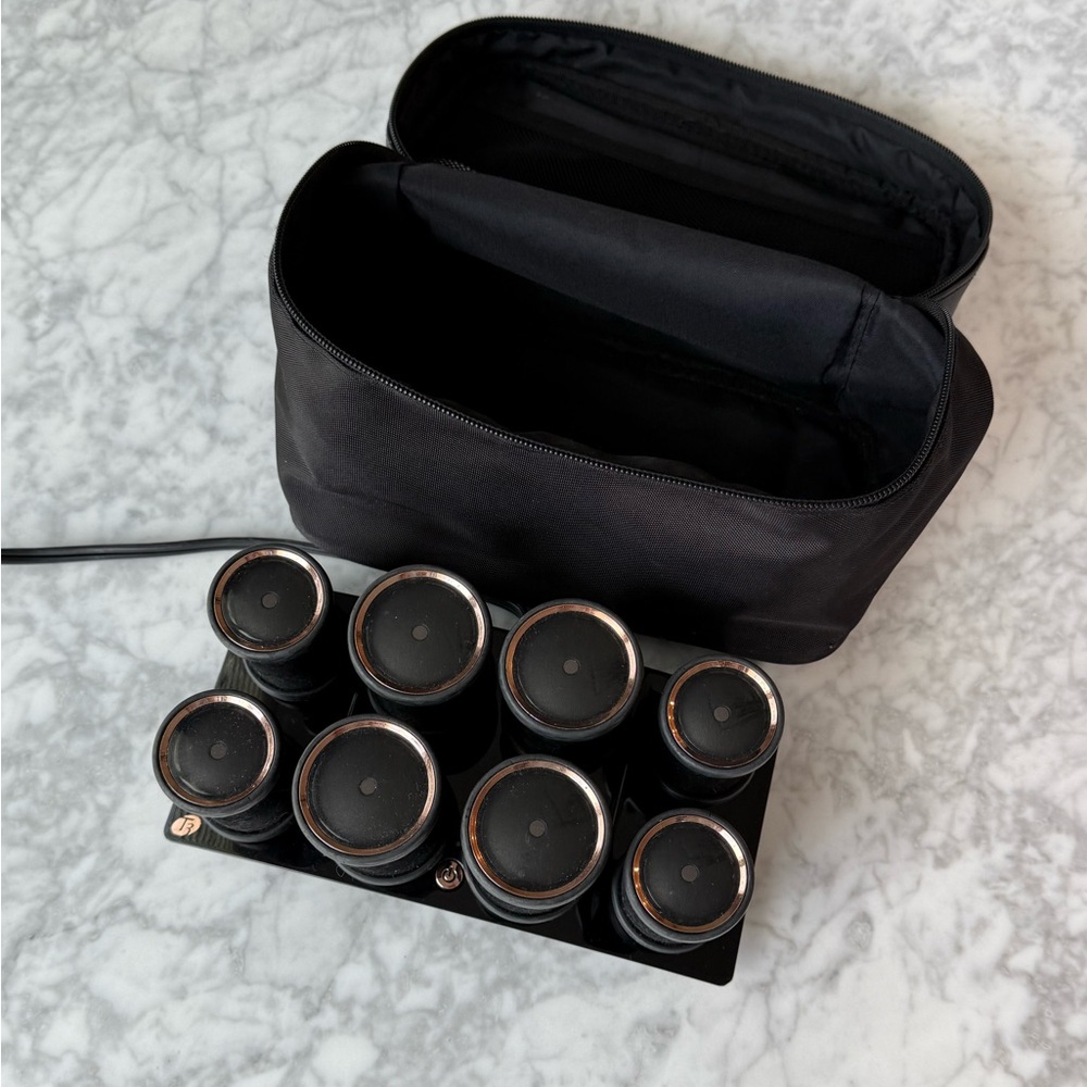T3 Black Hair Rollers with Case